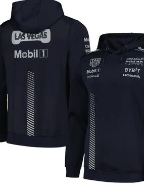 NWT unisex Castore Navy Red Bull Racing Las Vegas Grand Prix Hoodie